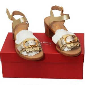 Brand New Salvatore Ferragamo Women's Leather Sandals